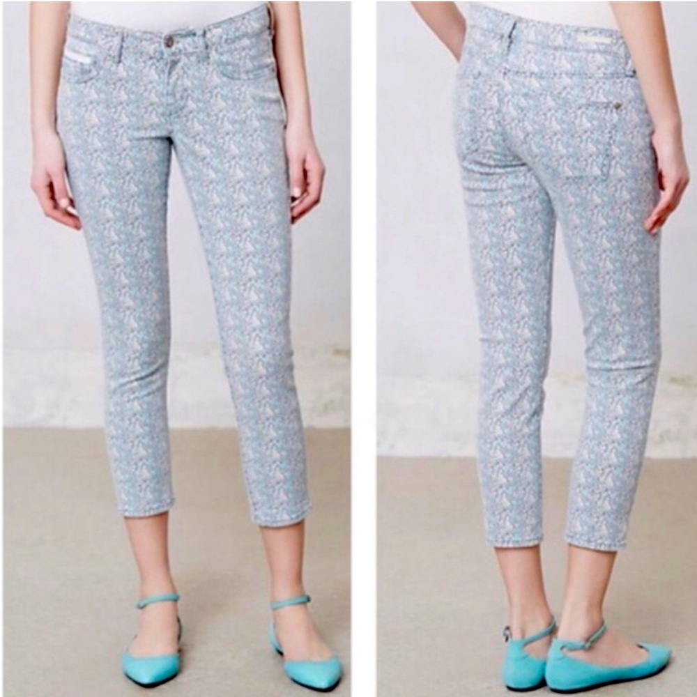 Anthropology Pilcro and the letterpress Stet skinny floral jeans Size 25/0